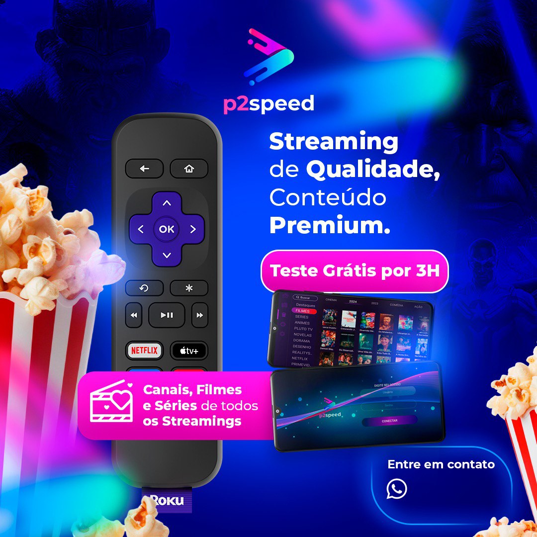 IPTV com 2 telas simultâneas | Filmes, canais ao vivo e séries HD no Brasil